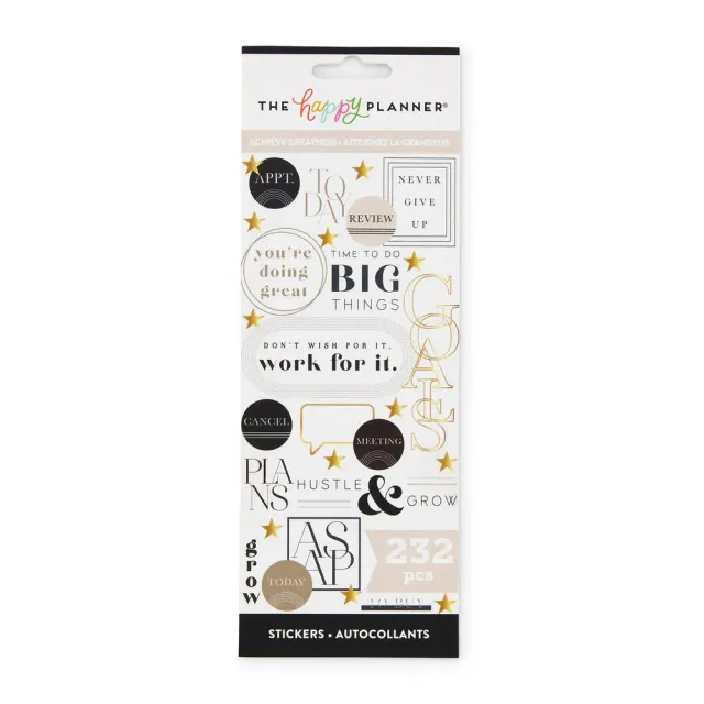 Happy Planner Achieve Greatness autocollants 232 stickers