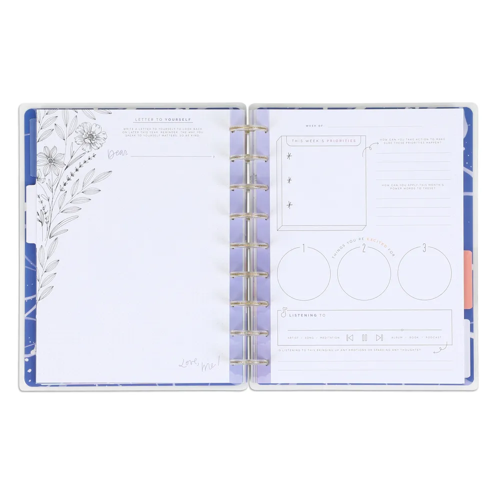 Happy Planner Pastel Florals coffret bien-être journal stickers
