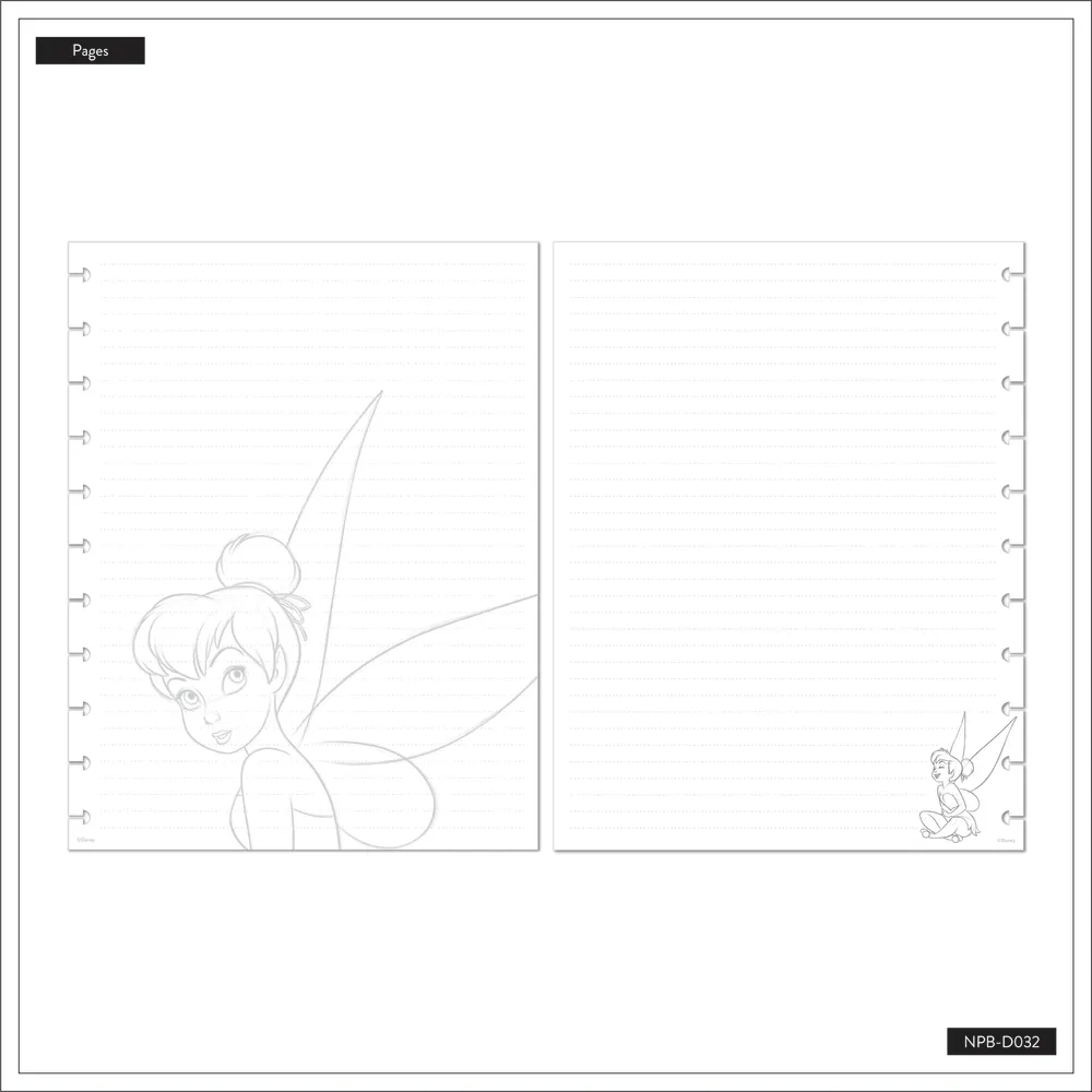 Happy Planner Disney Tinker Bell Big carnet pointillés 60 feuilles
