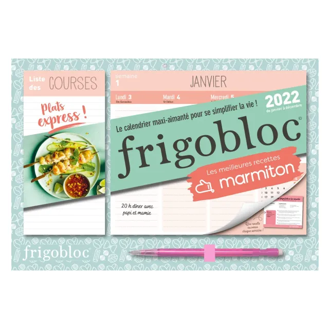 Mini Frigobloc Hebdomadaire 2022 Marmiton calendrier recettes