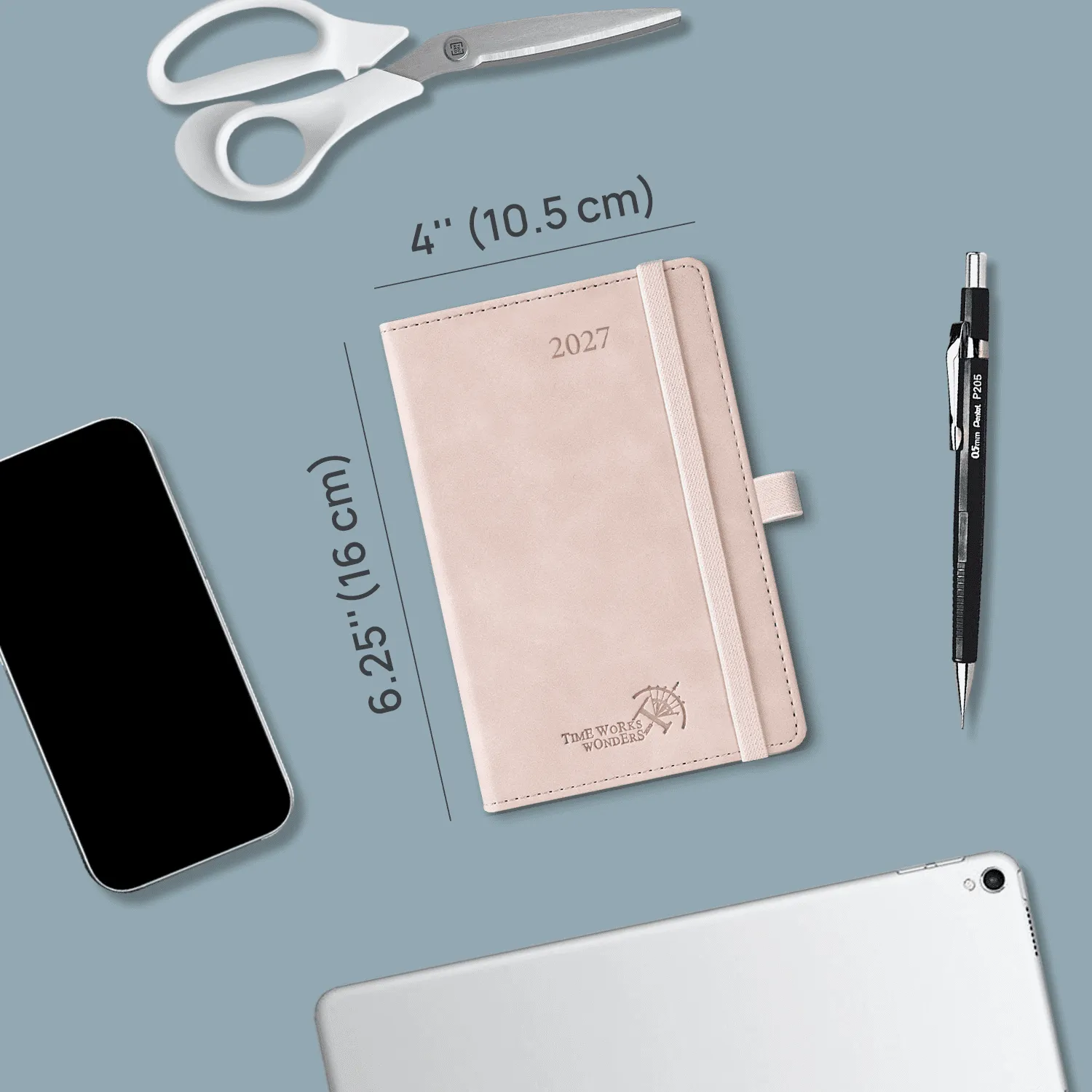 Poprun CENLA6-27 agenda semainier A6 2027 avec notes lilas