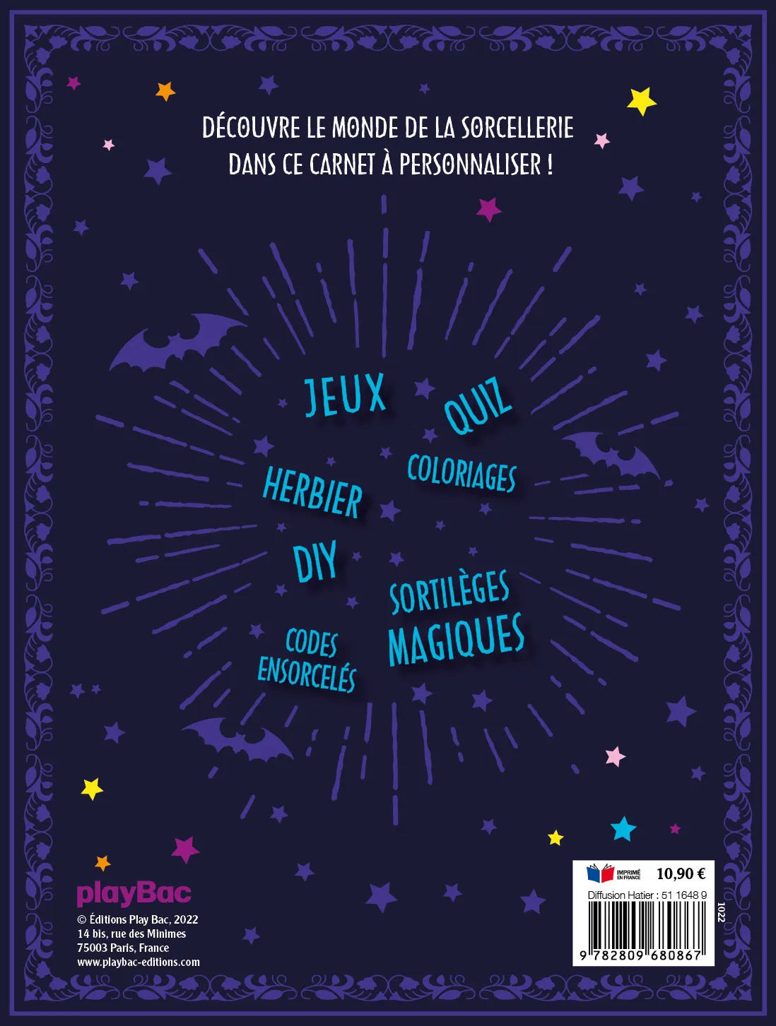 Frigobloc Ce carnet est ensorcelé carnet magique 8-12 ans