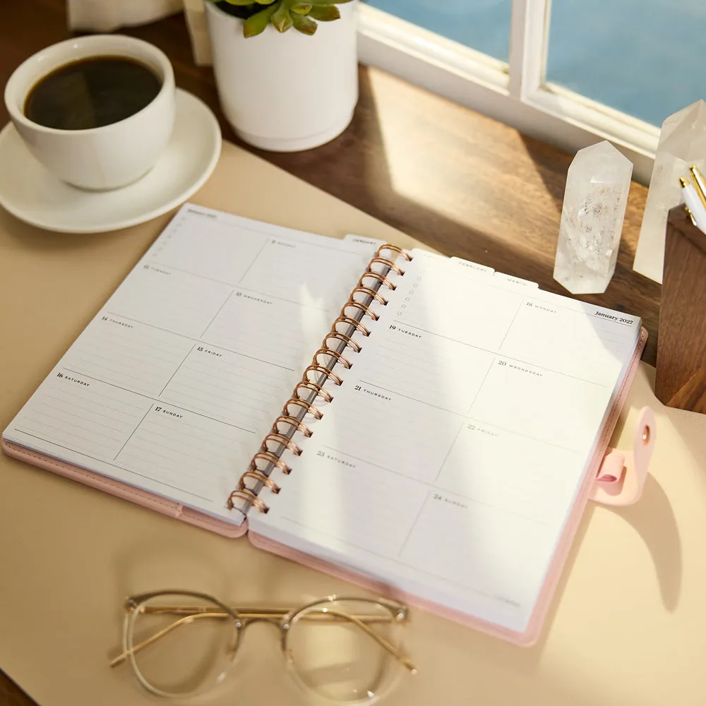 Happy Planner Citrine 2027 Blush agenda A5 pro lundi