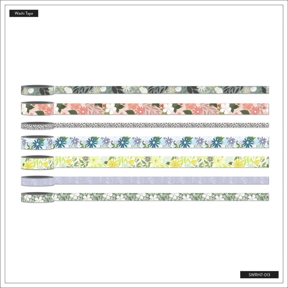 Happy Planner Floral Color Story washi tape 7 rouleaux floral