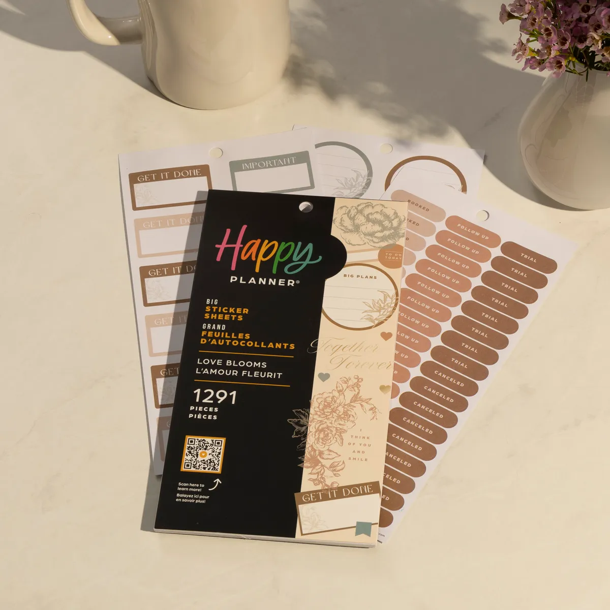 Happy Planner Love Blooms stickers mariage Big 1291 pièces