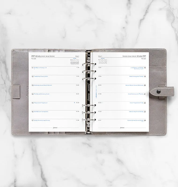 Filofax Classic A5 recharge agenda semaine 2027