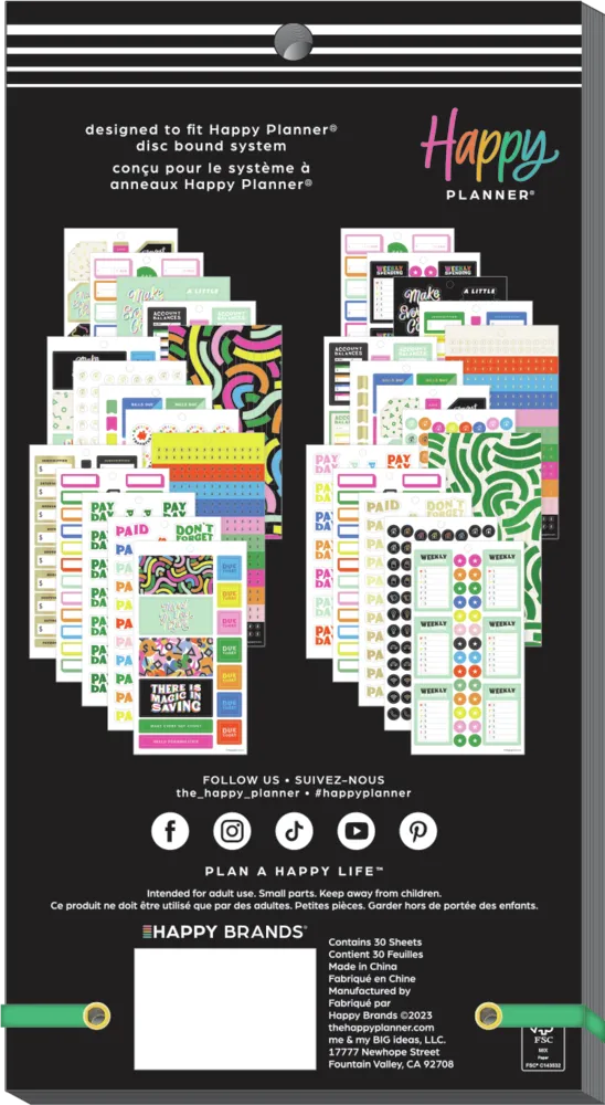 Me & my big ideas Happy Planner Big Dollar Energy stickers 1444