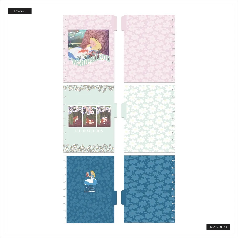 Happy Planner Alice in Wonderland Curious carnet Classic 60 feuilles