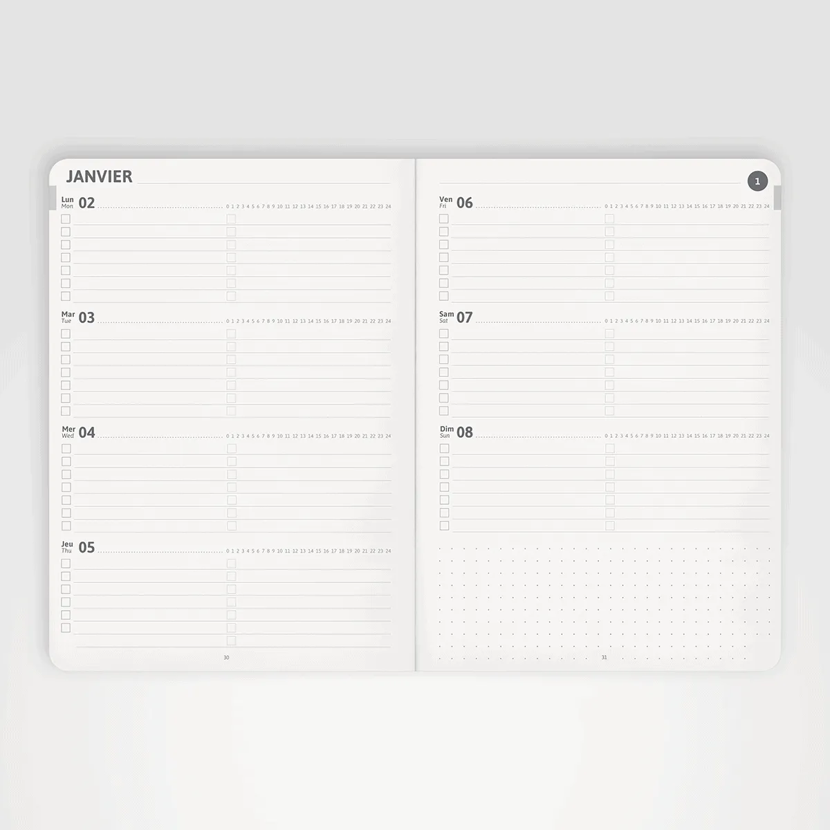My365 SIMPLE Bullet 2023 agenda A5 recyclé
