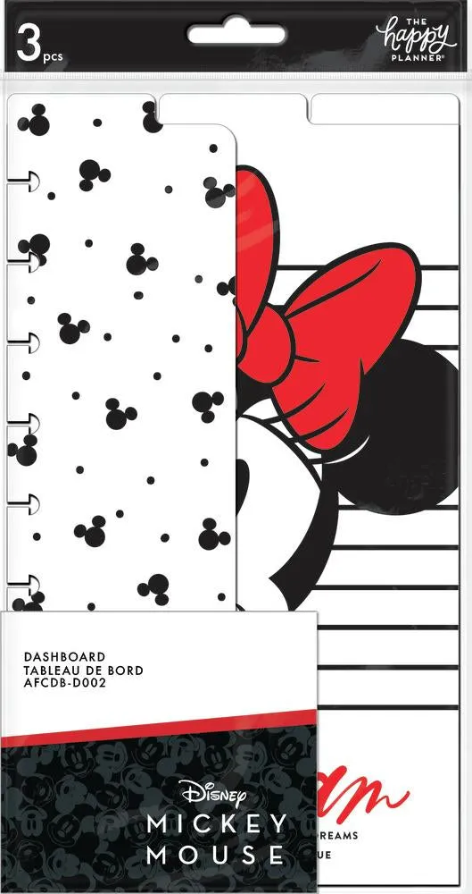 Happy Planner Mickey Minnie dashboards classic lot de 3