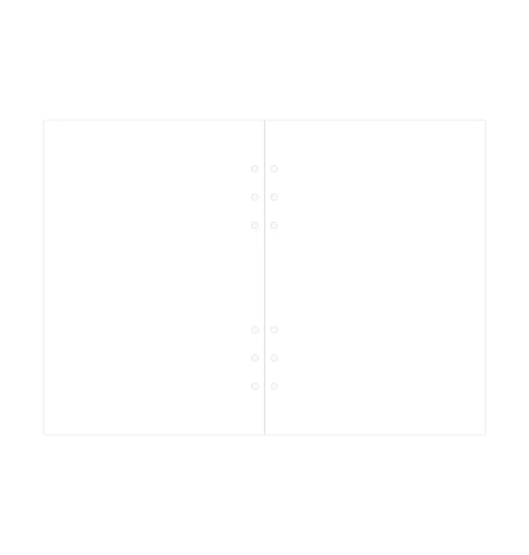 Filofax Classic recharge A5 feuillets unis blancs x25