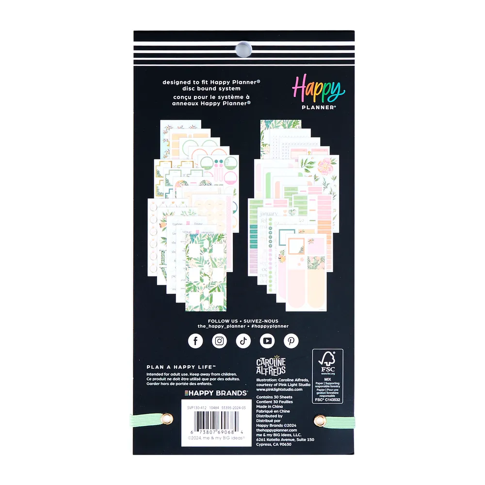 Happy Planner Garden Wedding stickers Big x1322 doré