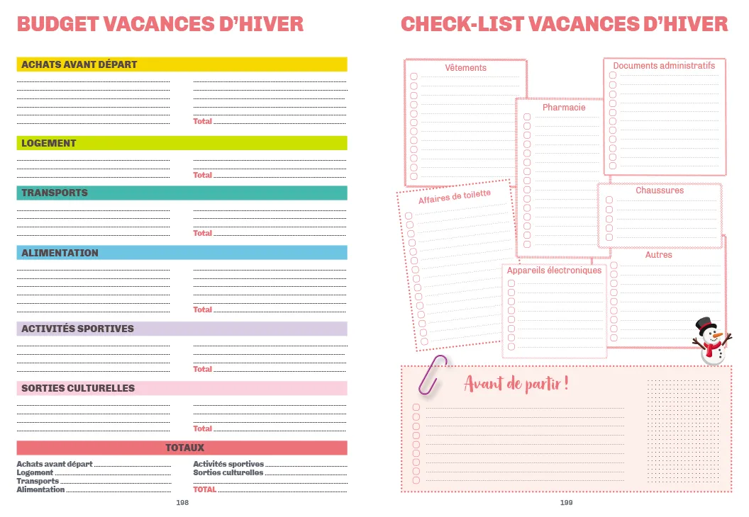 Frigobloc Ultra Simple agenda famille semainier stickers 2023