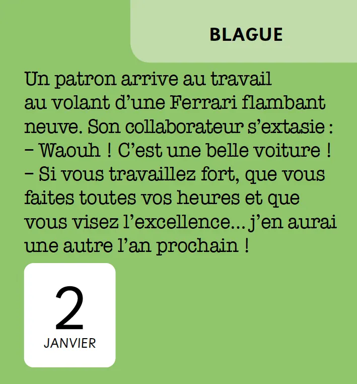 Frigobloc 365 blagues de boulot mini calendrier humour bureau