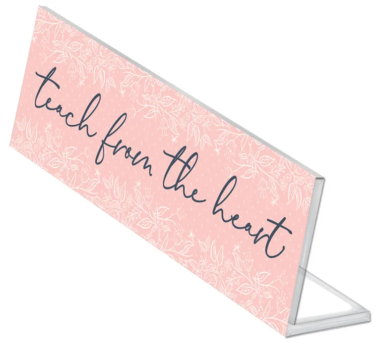 Happy Planner Teach From The Heart plaque bureau enseignante
