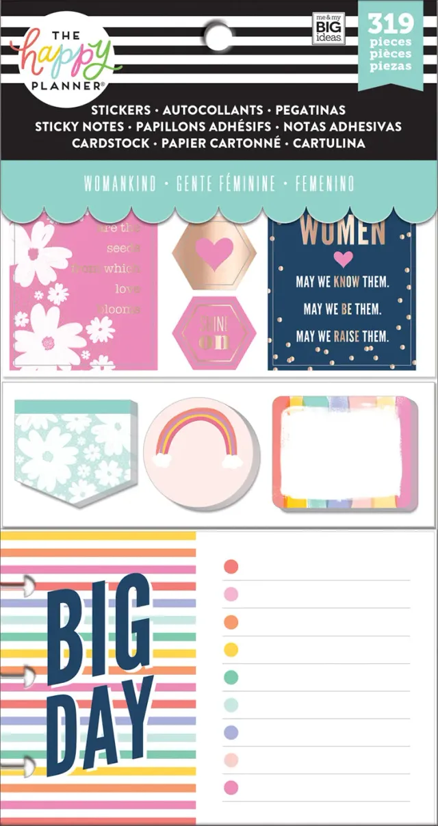 Happy Planner Womankind pack accessoires planner mixte