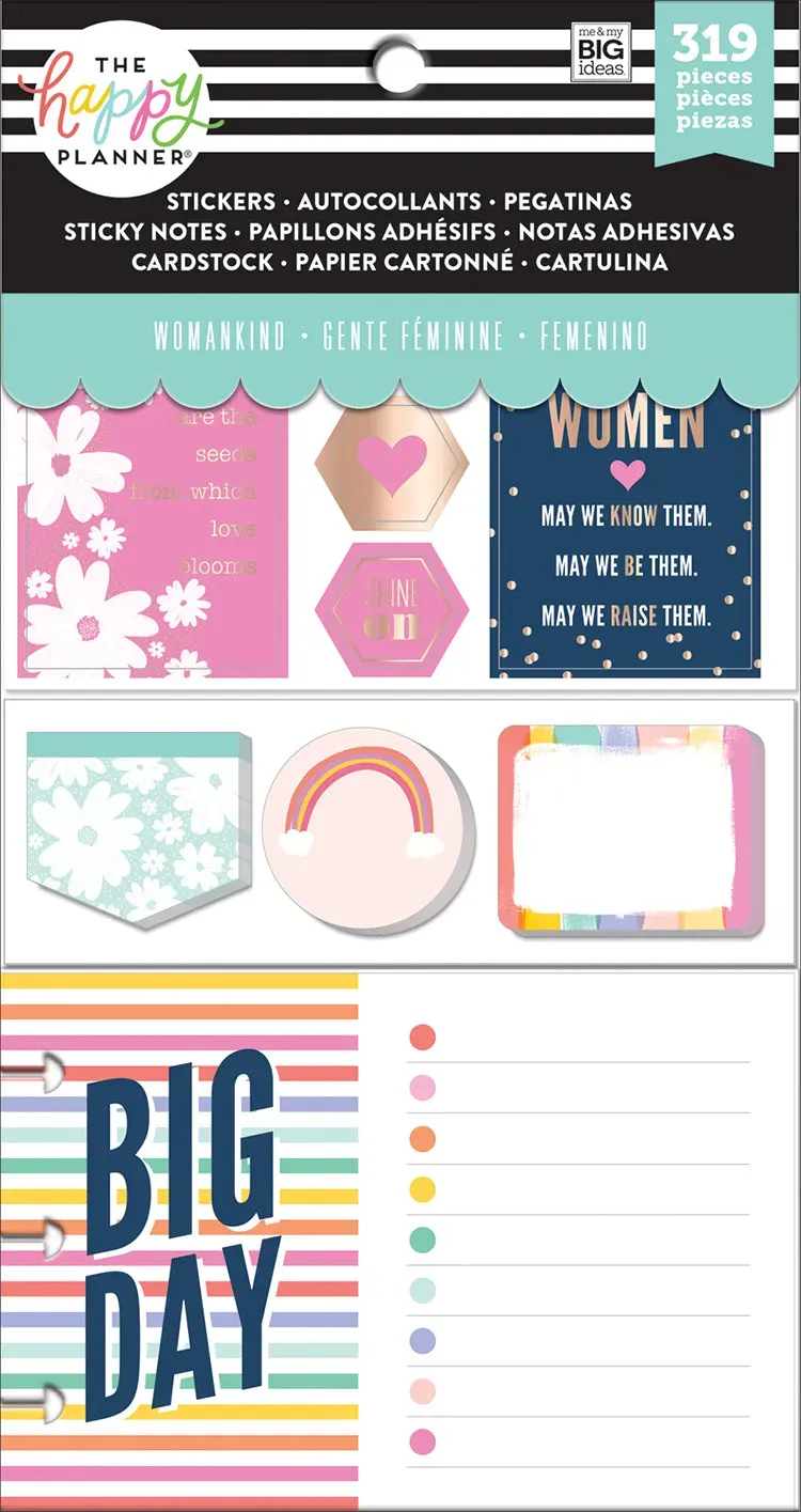Happy Planner Womankind pack accessoires planner mixte