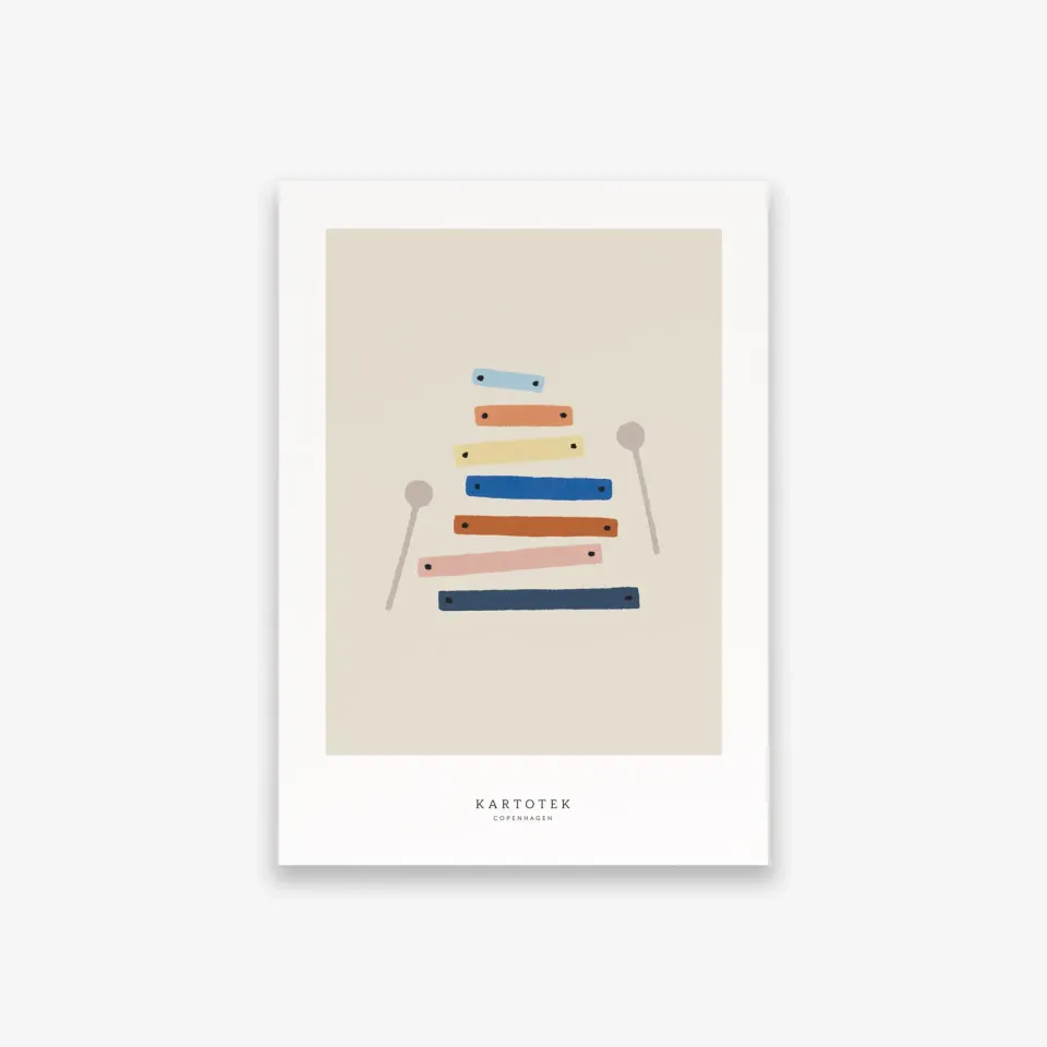 Kartotek Xylophone carte A5 illustration