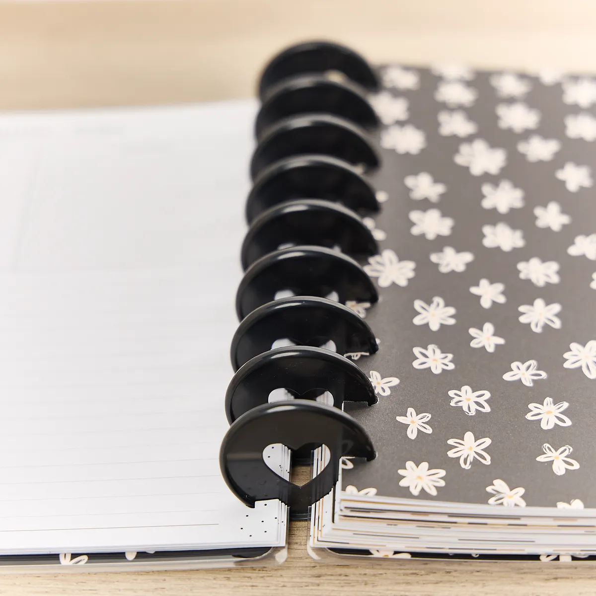 Happy Planner Black disques expander plastiques noirs x11