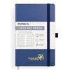 Poprun CH127L carnet ligné A5 bleu marine 128 pages papier épais