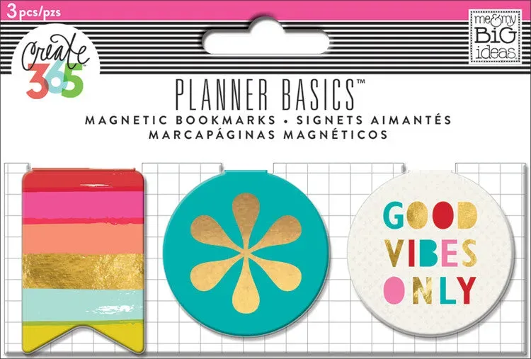 Happy Planner Bright clips magnétiques marque-pages lot de 3