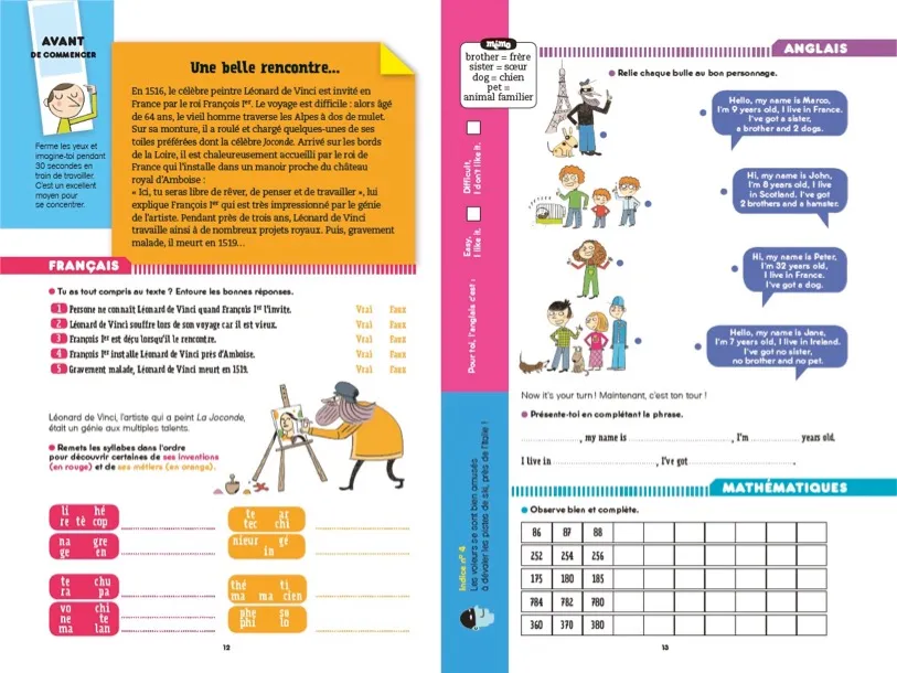 Les Incollables Cahier de vacances CE1 au CE2 7-8 ans corrigés