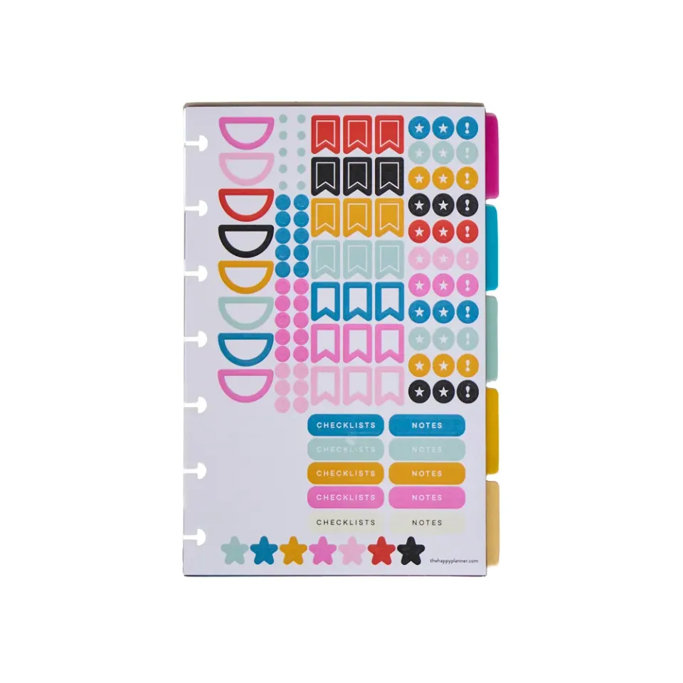Happy Planner Happy Brights Mini intercalaires plastique 6 pièces couleur
