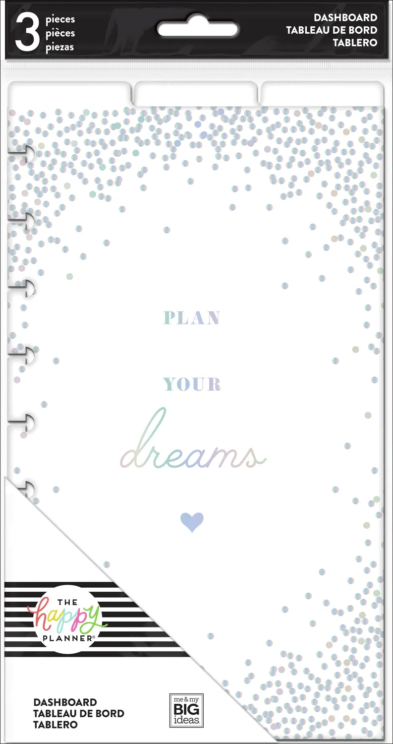 Happy Planner Plan Your Dreams intercalaires Classic lot de 3