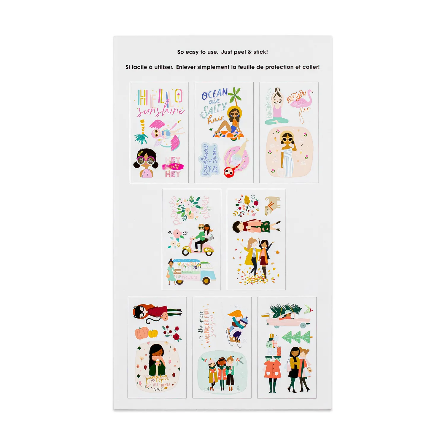 Happy Planner Squad Goals Seasons stickers 8 feuilles