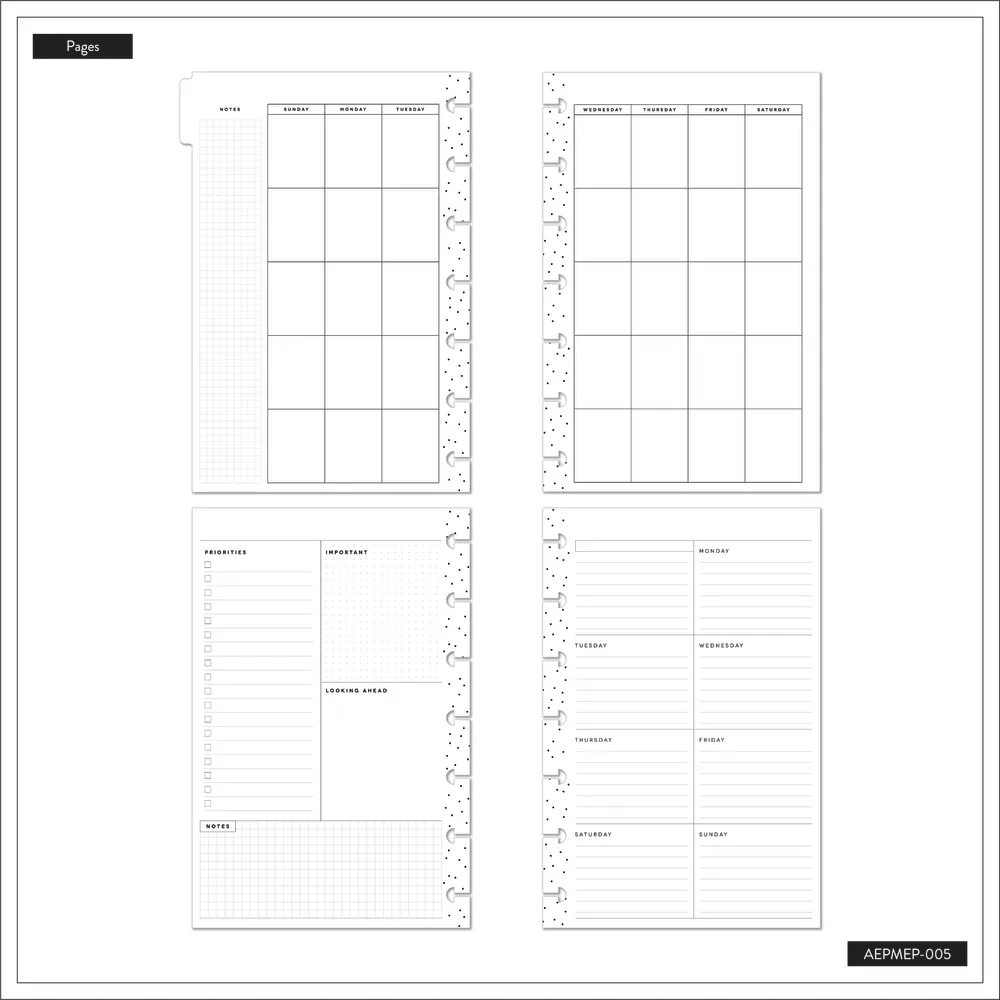 Happy Planner Radiant Garden extension Mini 6 mois