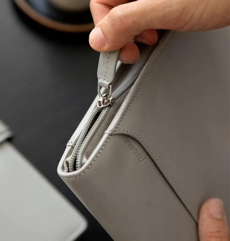 Filofax Lockwood organiseur zip A5 gris cuir