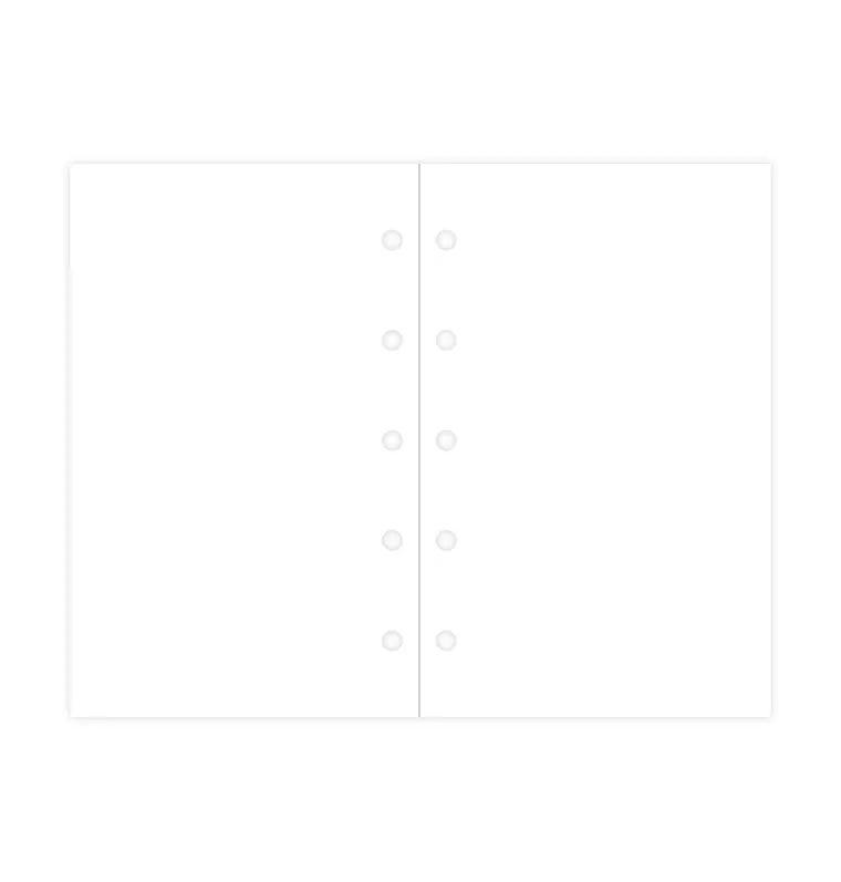 Filofax Mini recharge 20 feuilles unies blanches