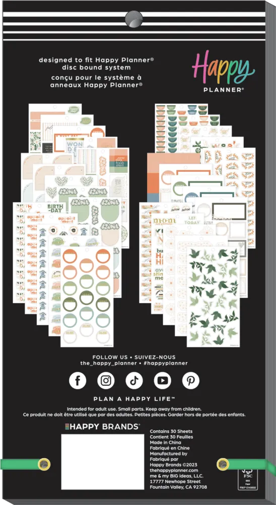 Happy Planner Apricot Sage Mom stickers 30 feuilles 776 maman