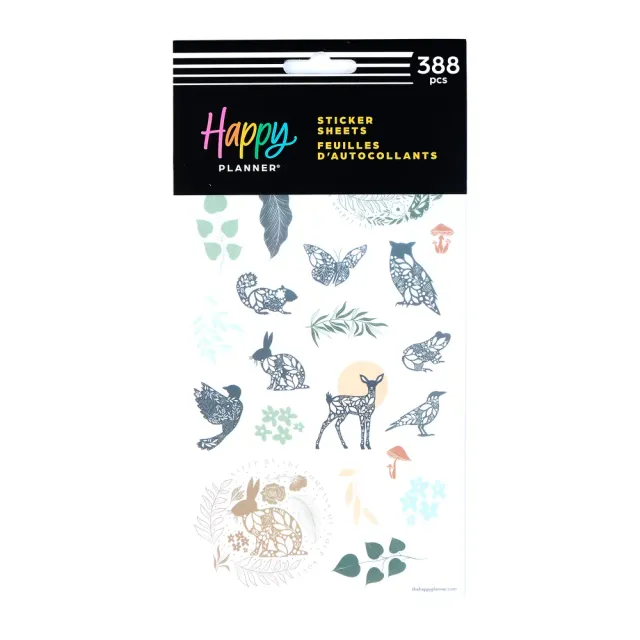 Happy Planner Wild Woods stickers 10 feuilles foret 388