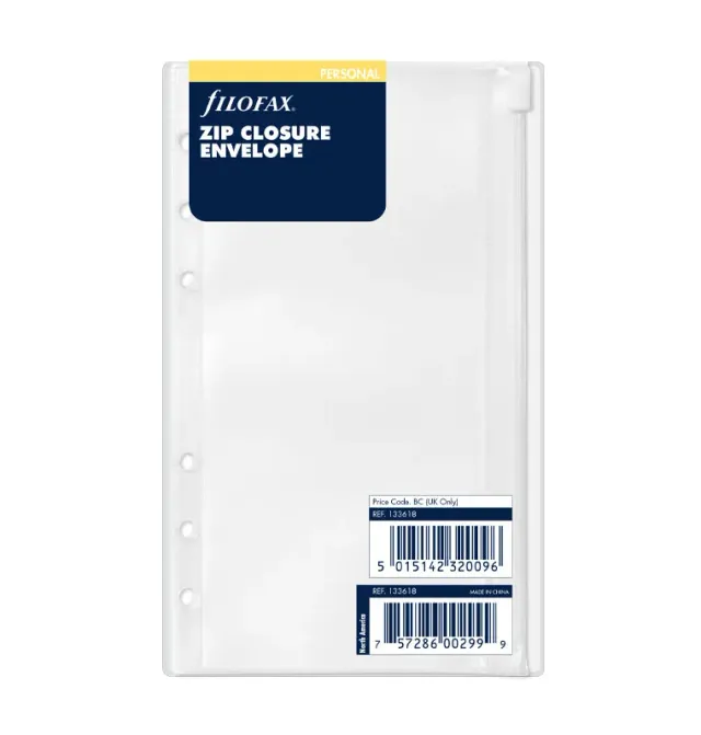 Filofax Personal pochette transparente à zip