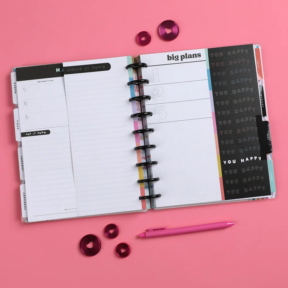 Happy Planner Happy Brights papier recharge dashboard classic 60 feuilles