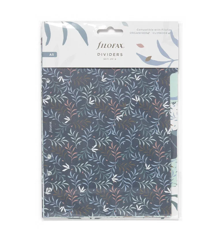 Filofax Botanical intercalaires A5 x4 motifs nature