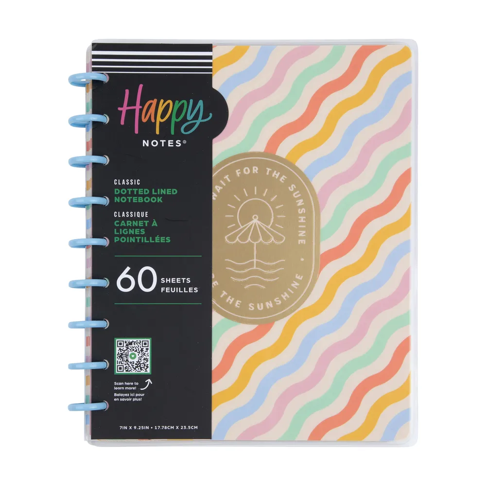 Happy Planner Boardwalk Ice Cream carnet Classic 60 feuilles pointillé