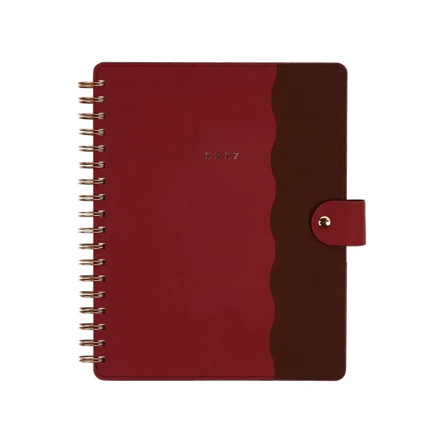 Citrine Burgundy Scallop 2027 agenda pro Classic spirale