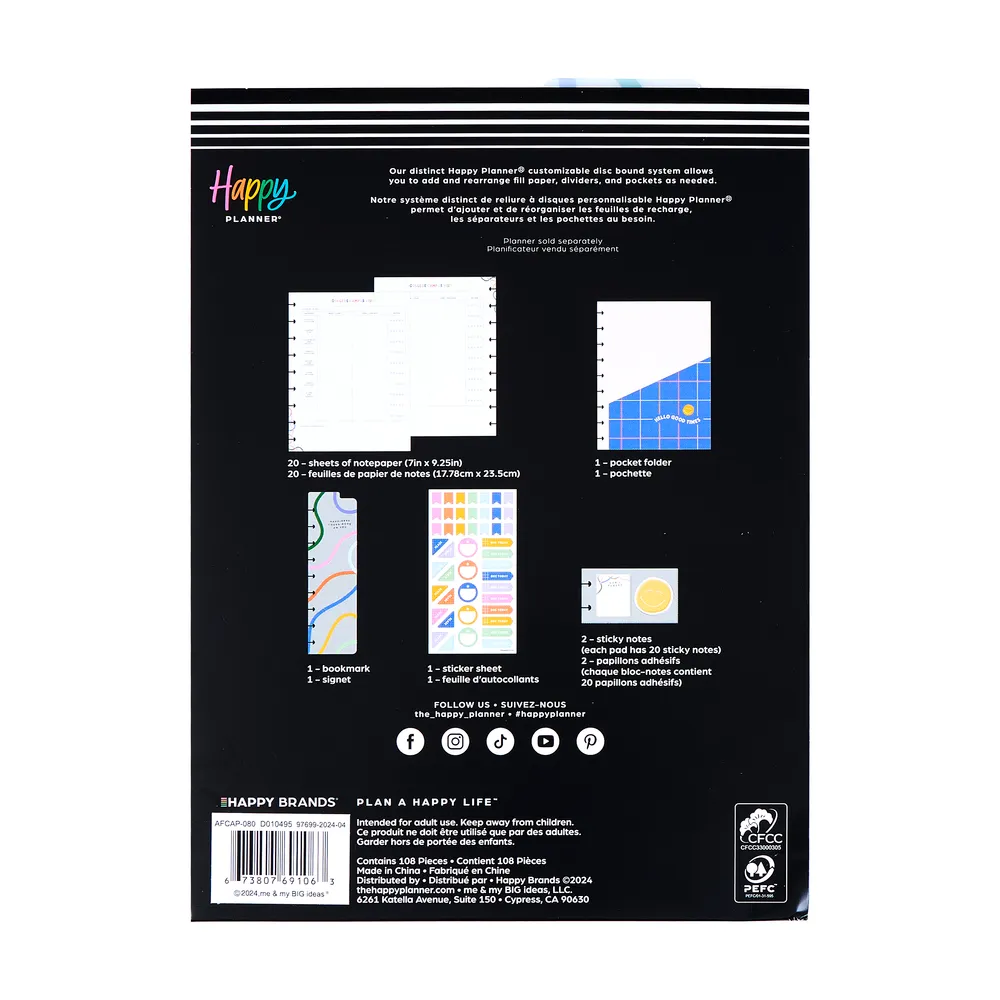 Happy Planner Off to College accessoires Classic 30 pages