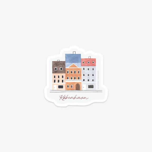 Kartotek Nyhavn sticker vinyle Copenhague mat