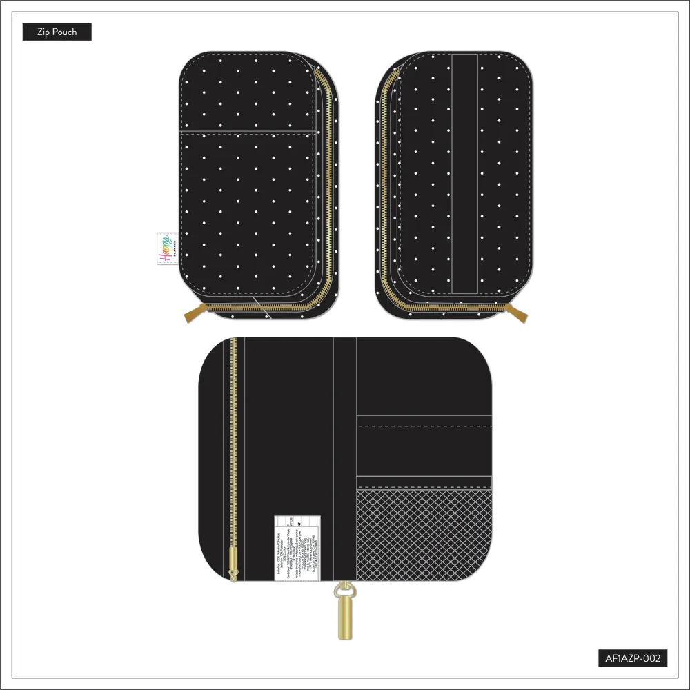 Happy Planner Polka Dot trousse zippée à élastique à pois