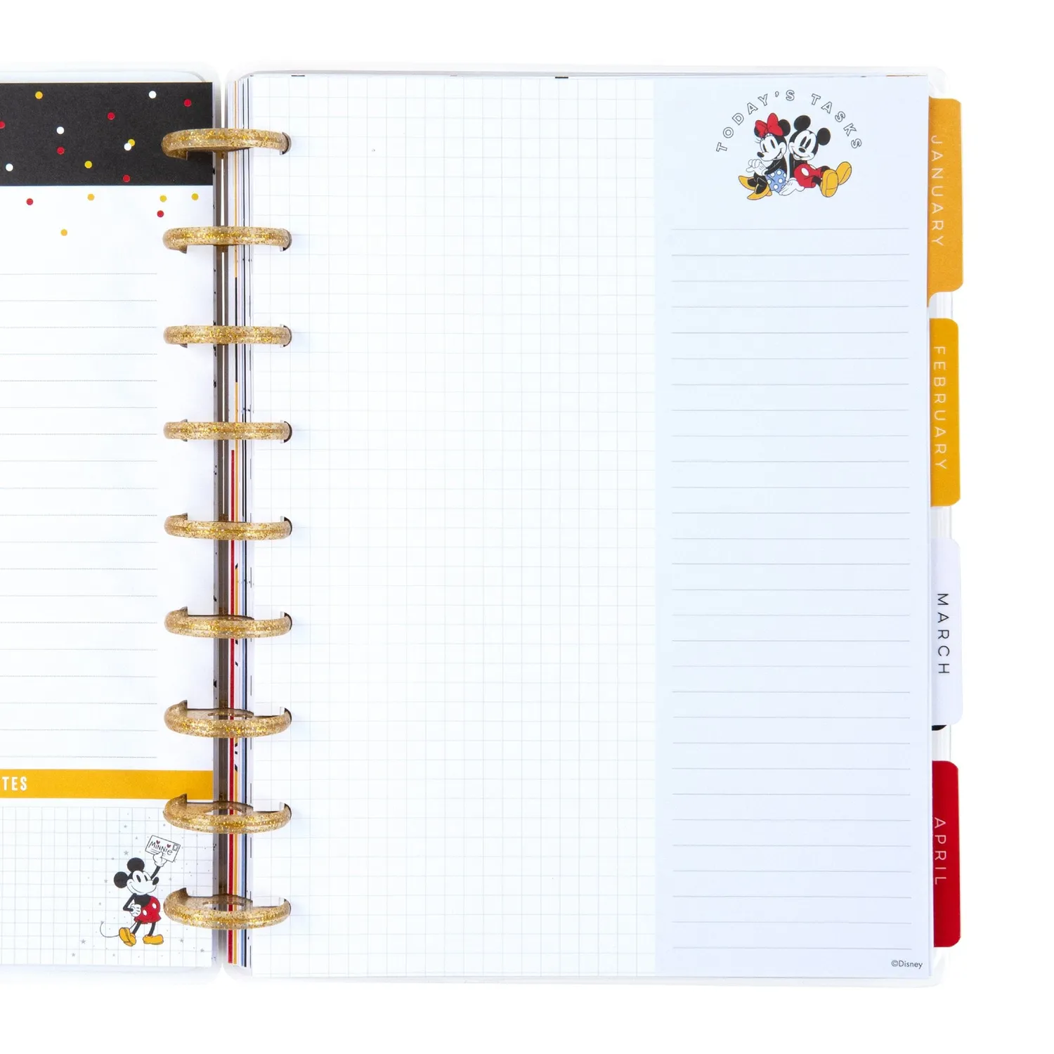 Happy Planner Mickey Minnie recharge papier pointillé 40 feuilles
