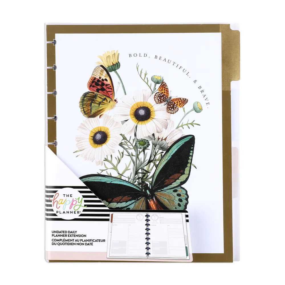 Happy Planner Papillon extension Classic pages jour non datées