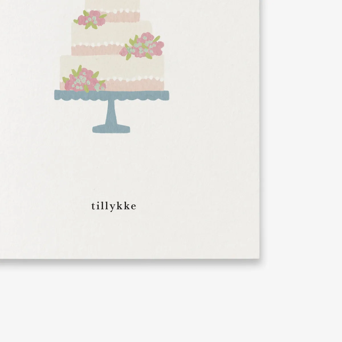 Kartotek Bryllupskage petite carte voeux tillykke