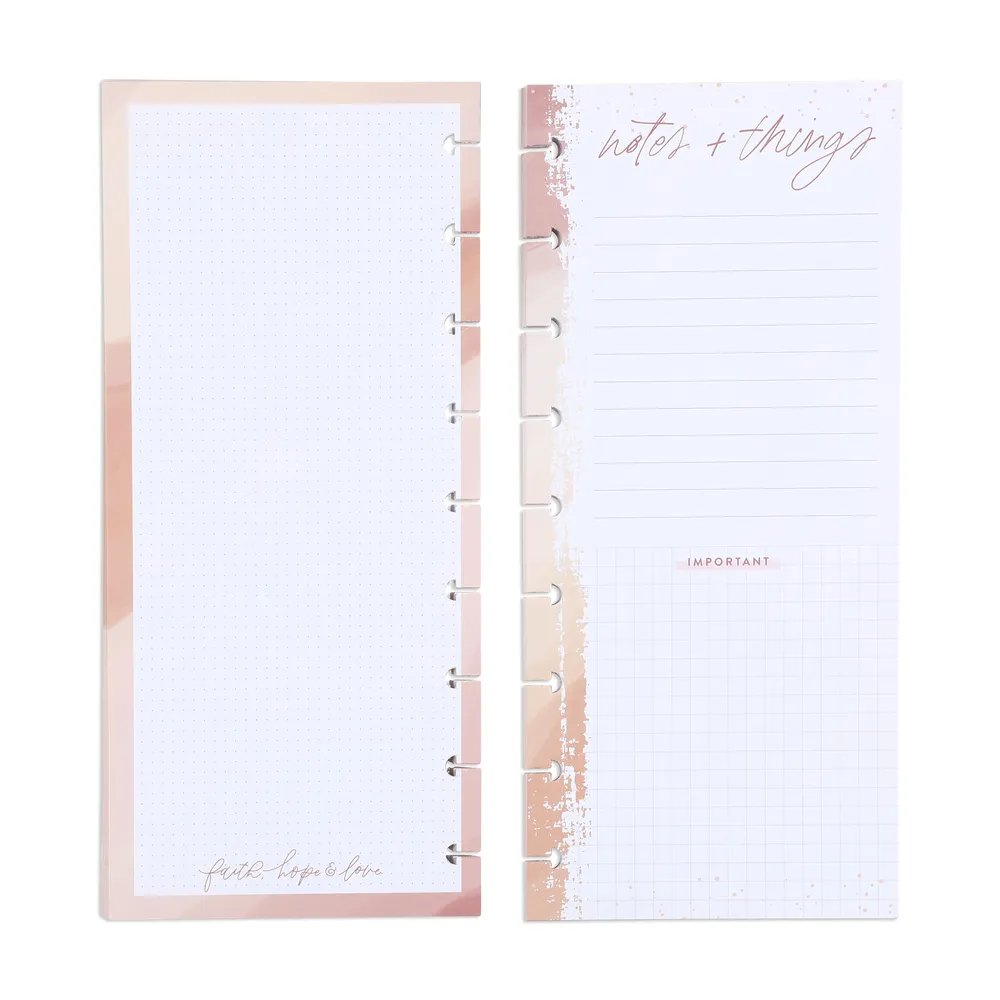 Happy Planner Notes And Things recharge Skinny Classic 60 feuilles