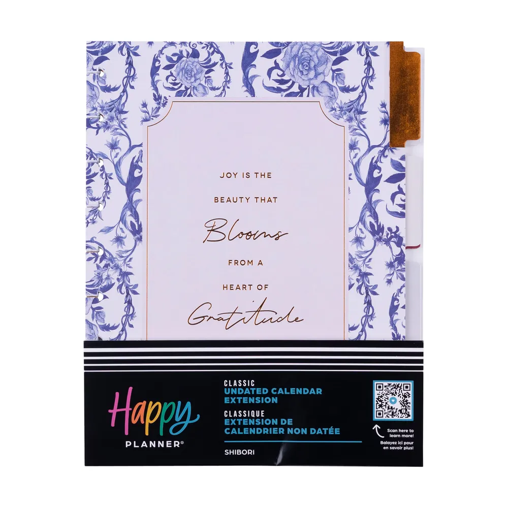 Happy Planner Shibori extension Classic dashboard 6 mois 491p