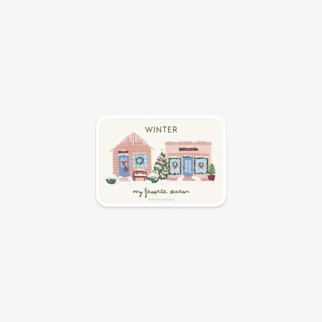 Kartotek Winter Street sticker vinyle rue hiver mat