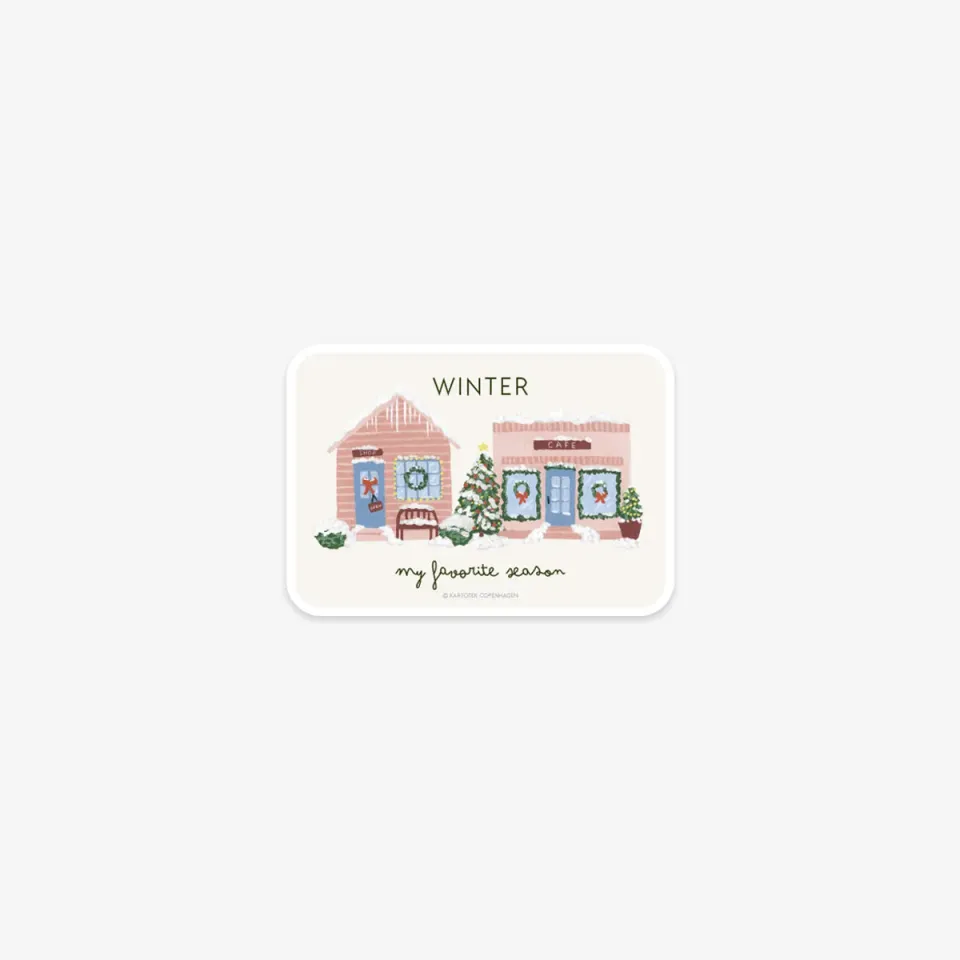 Kartotek Winter Street sticker vinyle rue hiver mat
