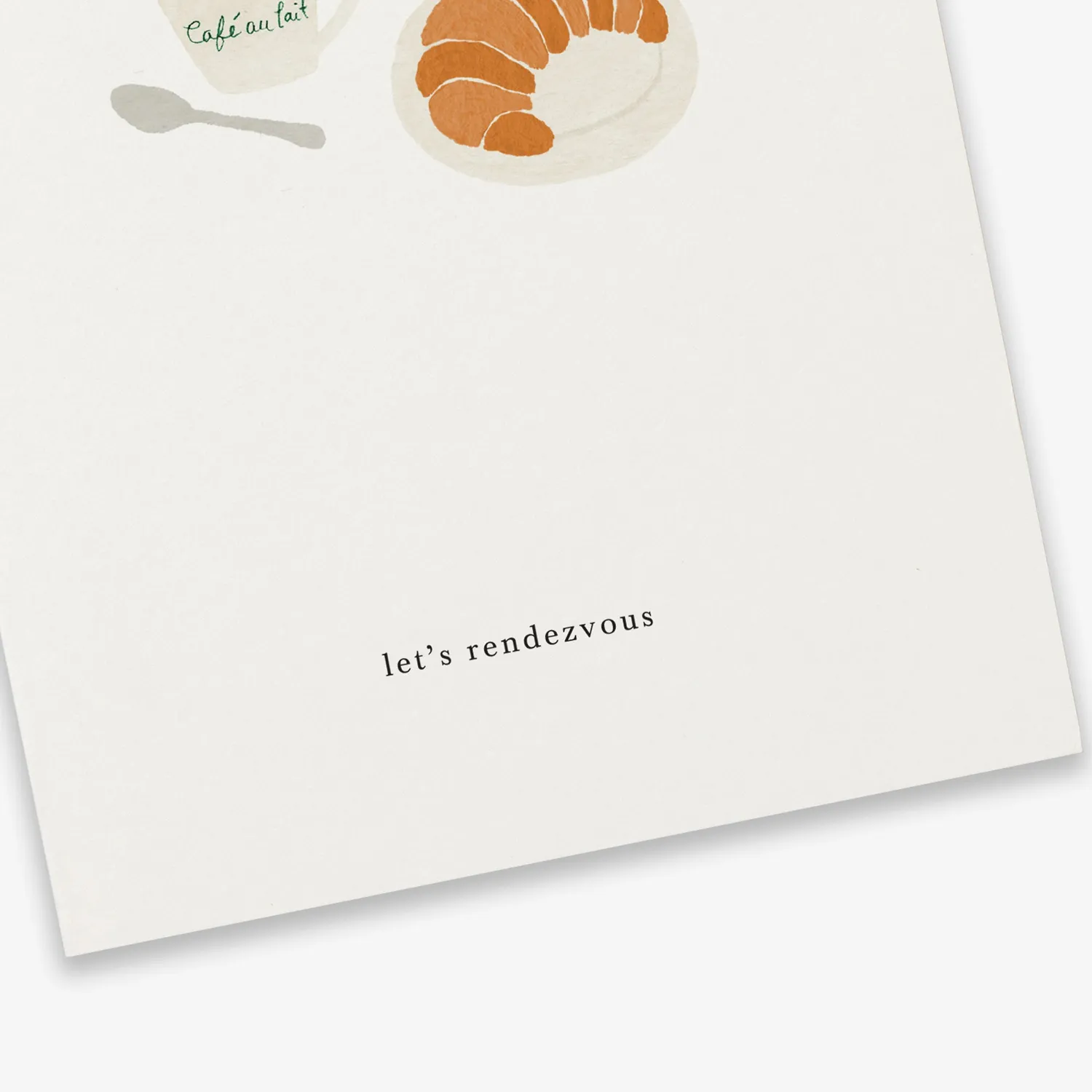 Kartotek Croissant carte de vœux rendez-vous